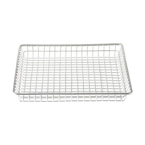 TableCraft 10522 Square Wire Serving Basket Stainless Steel 9.38" x 9.38" x 1.12"