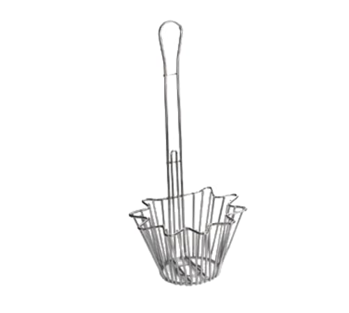 TableCraft 44080 Deep Taco Fry Basket Chrome Plated (Over Metal) 5" x 7" x 18"