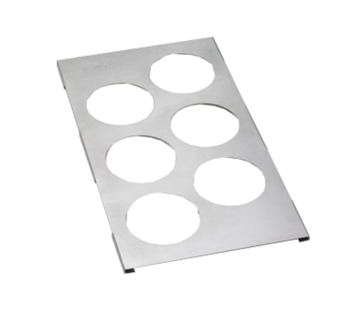 TableCraft T6 Squeeze Bottle Holder Stainless Steel Holds (6) 2.48" Bottles 12.75" x 7" x 0.38"