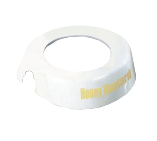 TableCraft CB10 Option Collar Honey Mustard White/Beige Plastic Fits Option Dispensers 3.62" x 3.38" x 0.94"