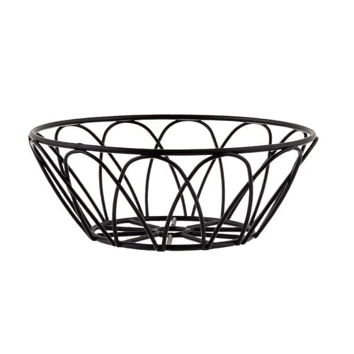 TableCraft 10534 Petal Collection Round Serving Basket Black Powder Coated 6" x 6" x 2.25"