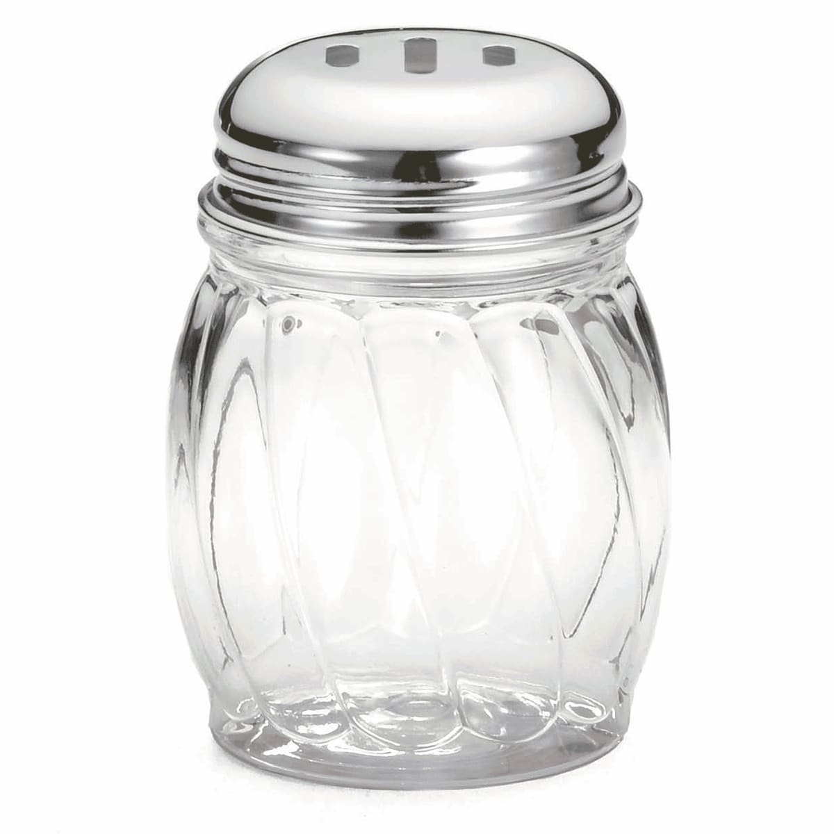 TableCraft P260SL Swirl Shaker Slotted Copolyester Chrome Plated Metal Top 6 Oz