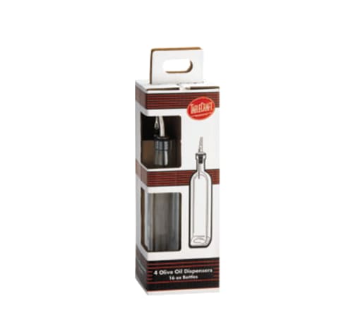 TableCraft H916-4 Prima Collection Oil & Vinegar Bottles Glass  16 Oz