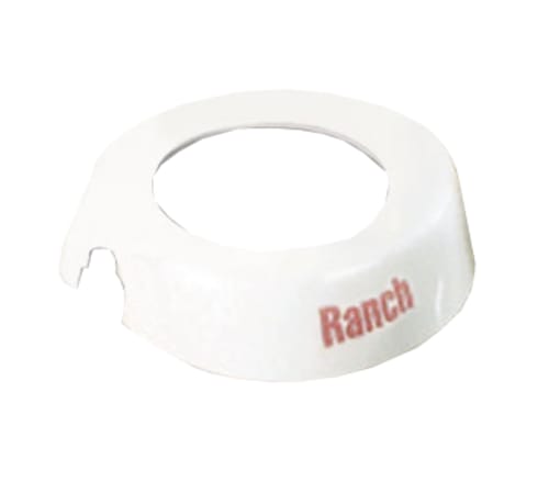 TableCraft CM6 Option Collar Ranch White/Maroon Plastic Fits Option Dispensers 3.62" x 3.38" x 0.94"
