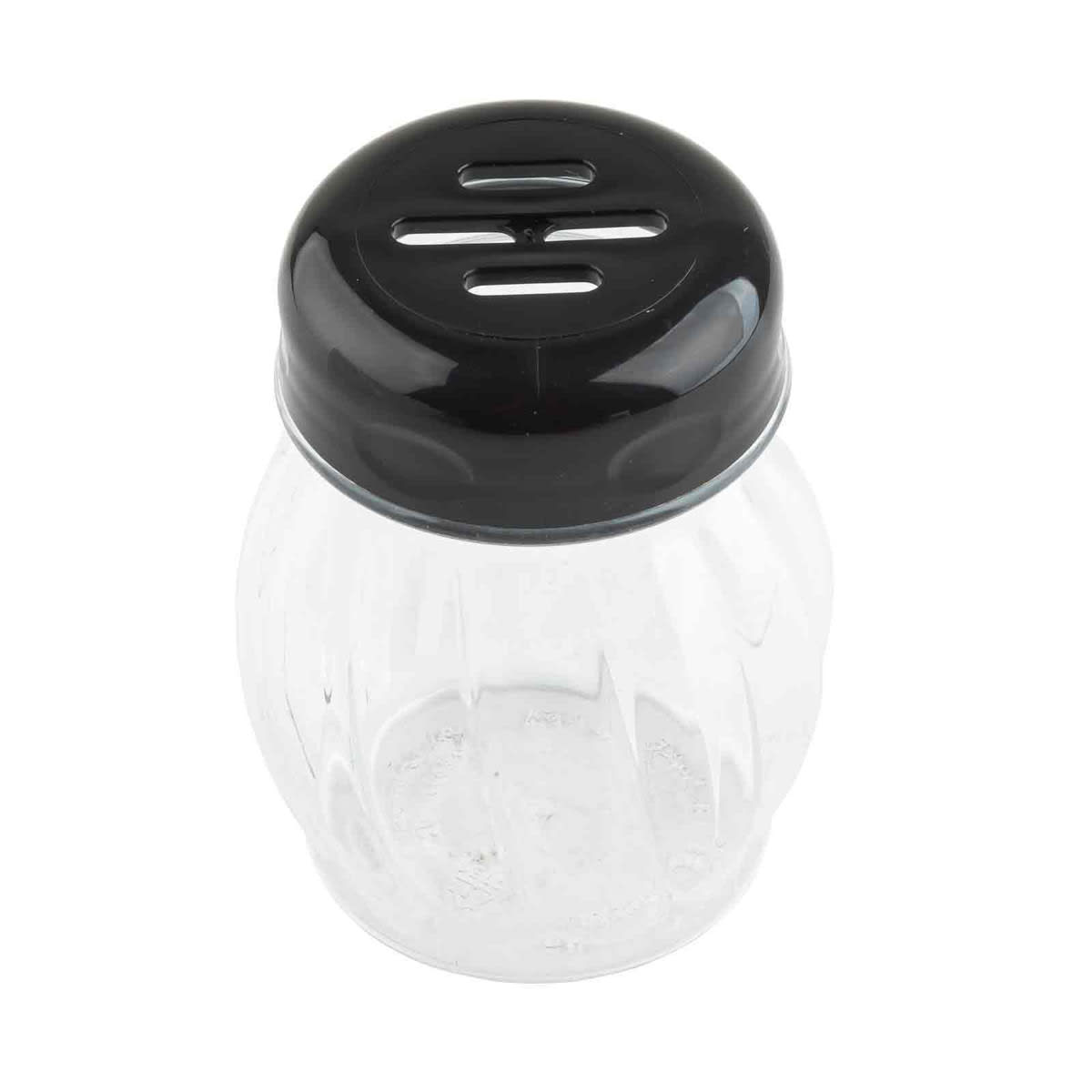 TableCraft P260SLBK Swirl Shaker Slotted Black Copolyester 6 Oz