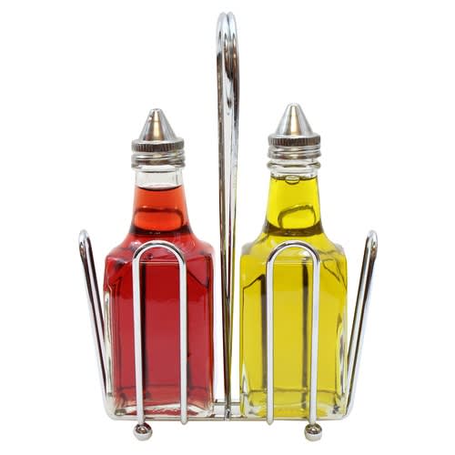 TableCraft 600ST European Collection Cruet Set Chrome Plated 6 Oz
