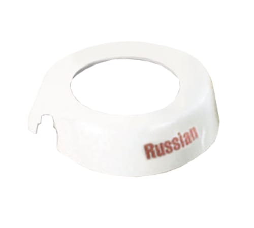 TableCraft CM7 Option Collar Russian White/Maroon Plastic Fits Option Dispensers 3.62" x 3.38" x 0.94"