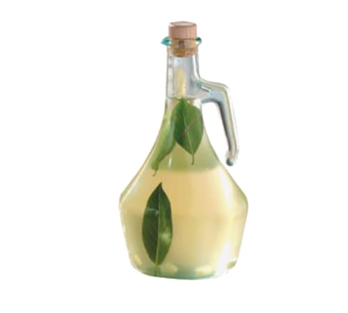 TableCraft H9222 Cash & Carry Portabella Oil & Vinegar Bottles Glass (Green Tinted Glass)  16 Oz
