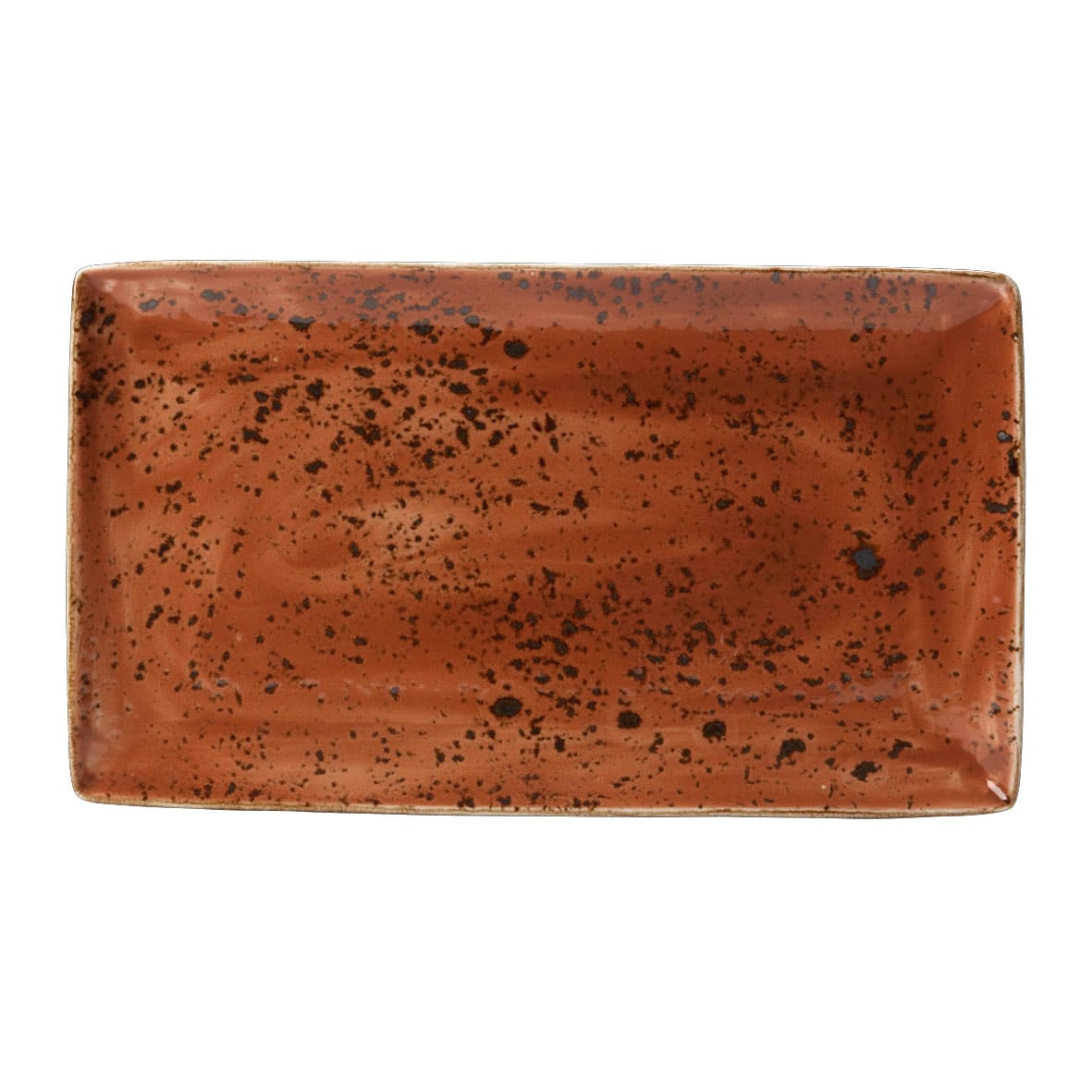 Steelite 11330556 Steelite Performance Craft Terracotta Taste Rectangle Tray L 13.0" W 7.5" H 0.75" 6/Case