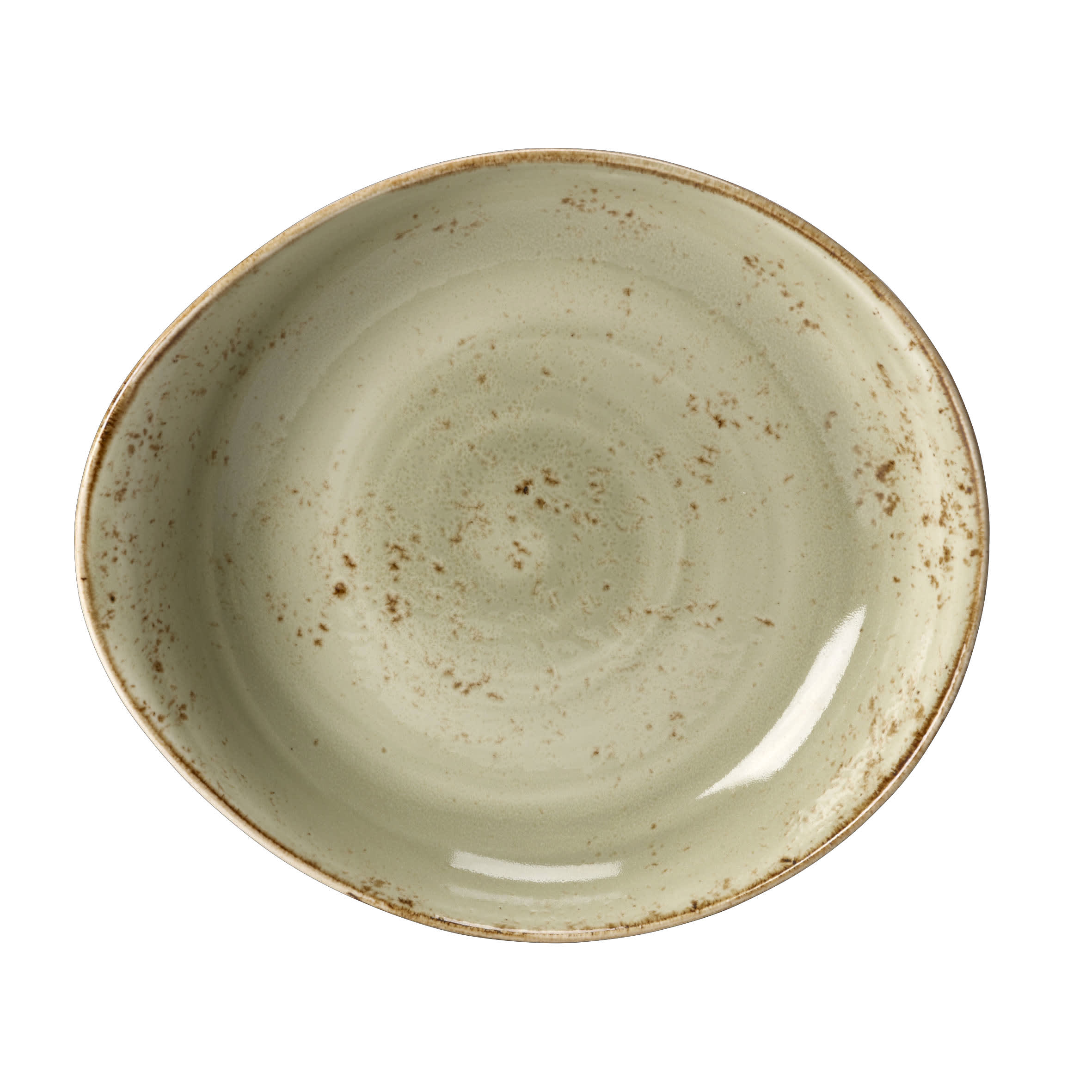Steelite 11310523 Steelite Performance Craft Green Bowl L 11.0" W 9.5" H 2.25" (32.0 oz) 12/Case