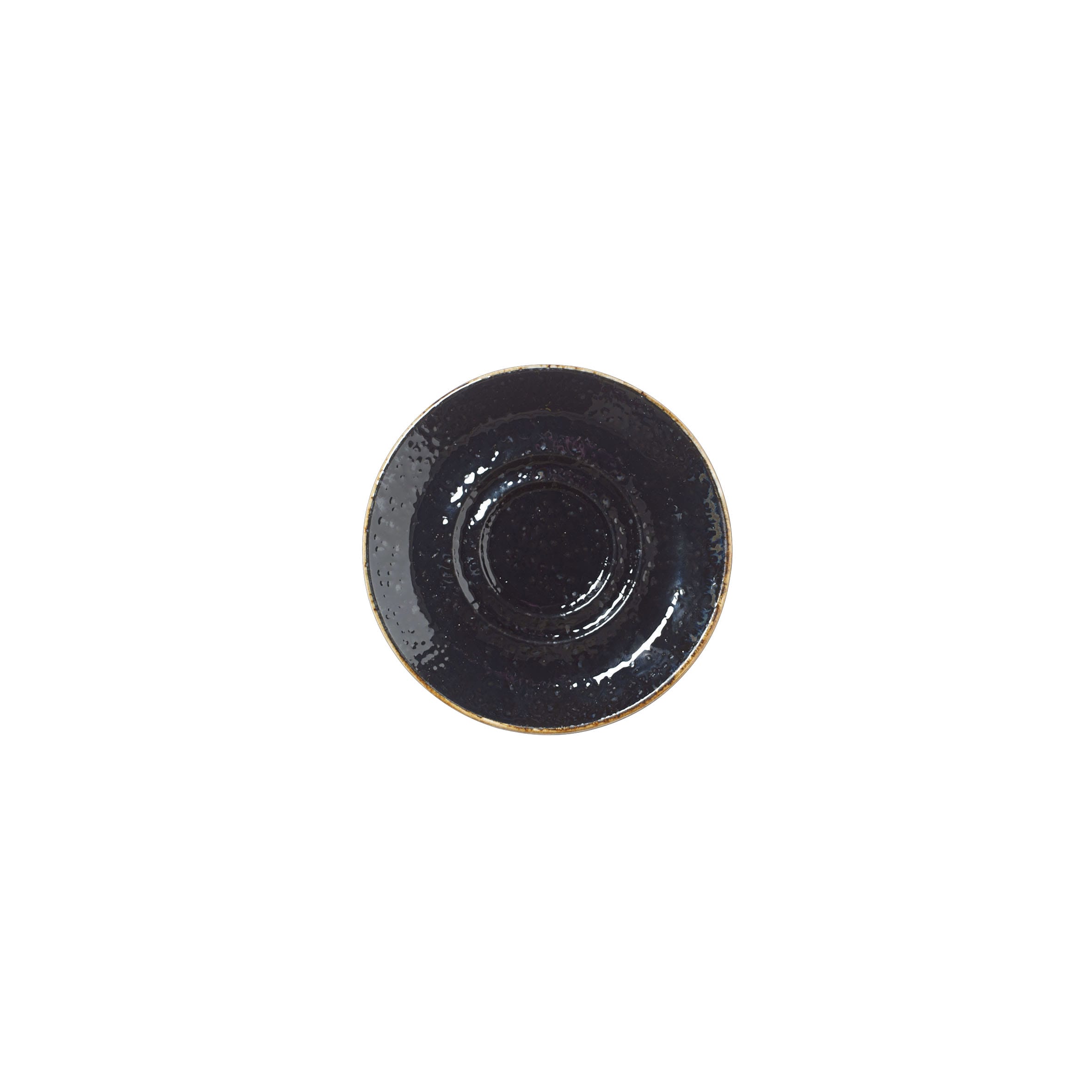 Steelite 12090165 Steelite Performance Craft Licorice Double Well Saucer D 4.63" H 0.63" 12/Case