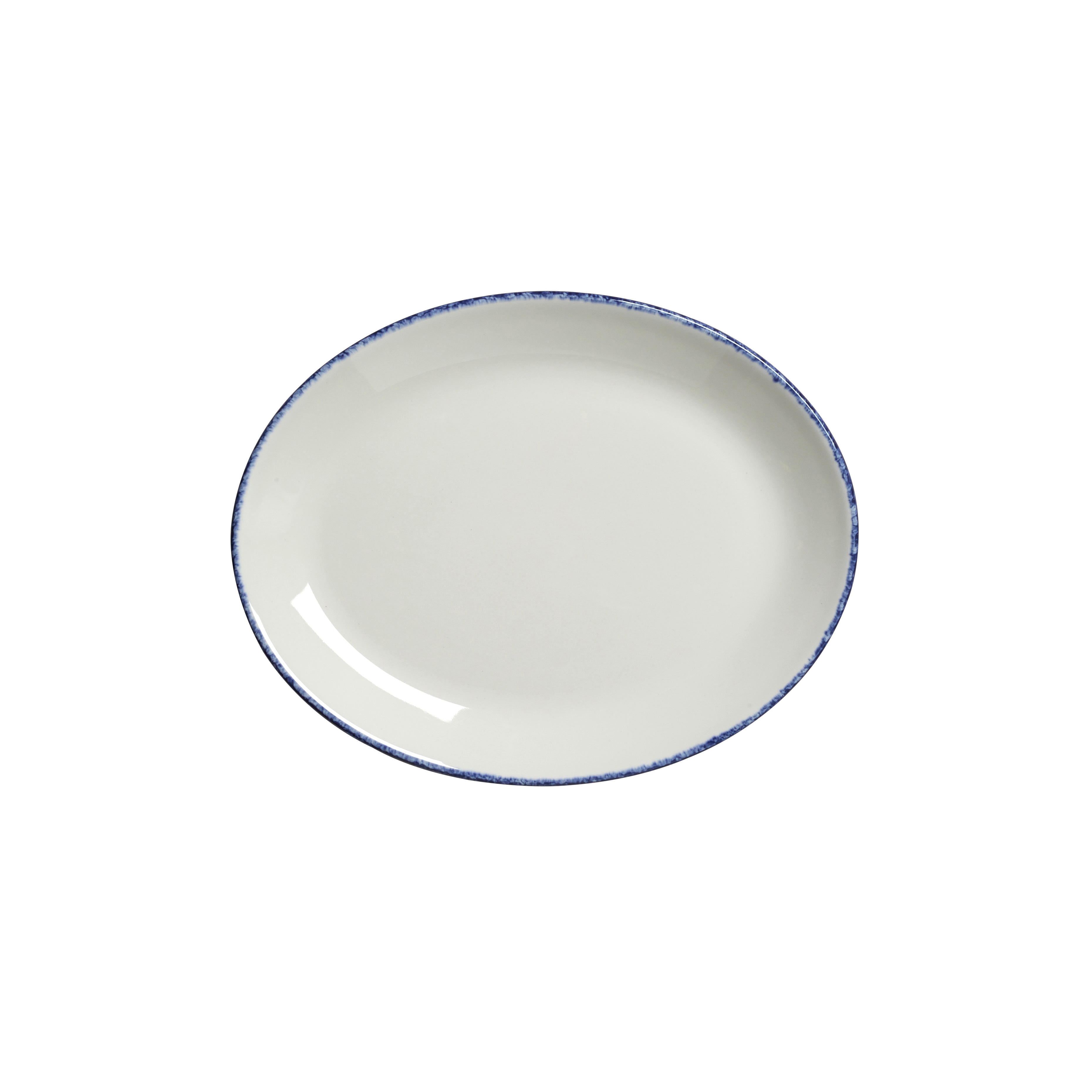 Steelite Performance Dapple Blue Oval Coupe Platter L 8.0" W 6.375" H 0.75" 24/Case