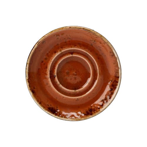 Steelite 11330165 Steelite Performance Craft Terracotta Double Well Saucer D 4.63" H 0.63" 36/Case