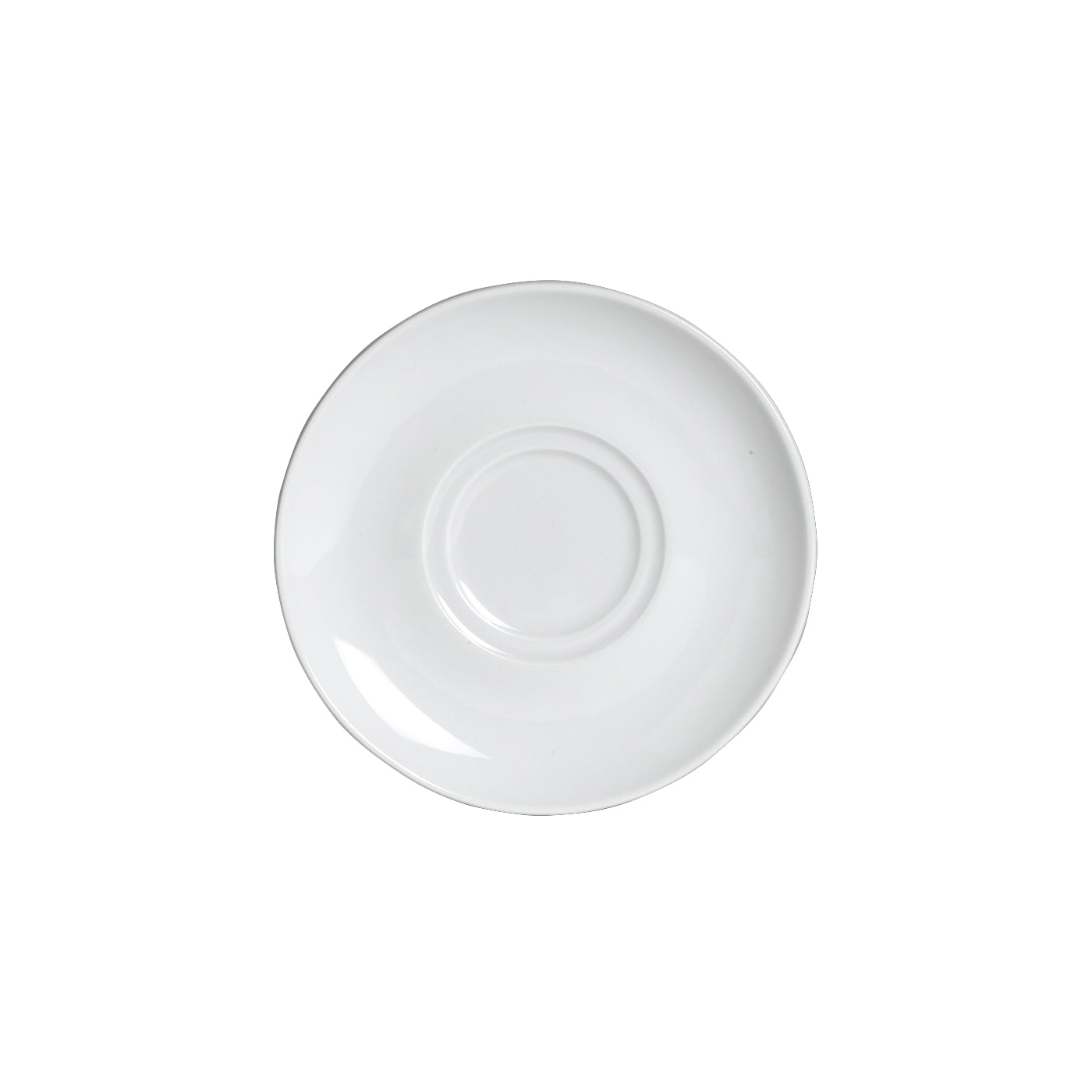 Steelite 6900E530 Varick Dinnerware Cafe Porcelain Classic Cafe Double Well Saucer D 6.25" 12/Case