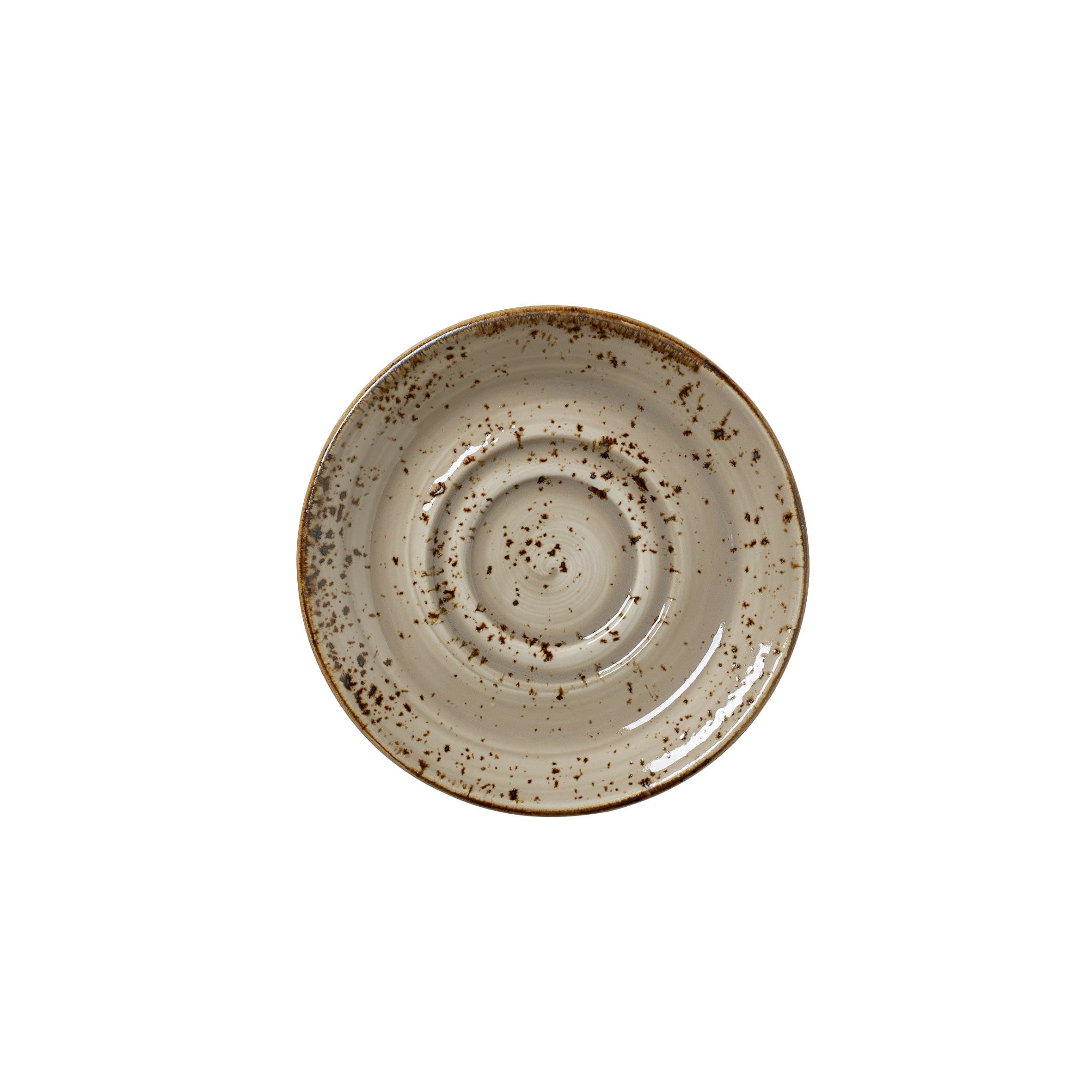 Steelite 11290158 Steelite Performance Craft Porcini Double Well Saucer D 5.75" H 0.75" 36/Case