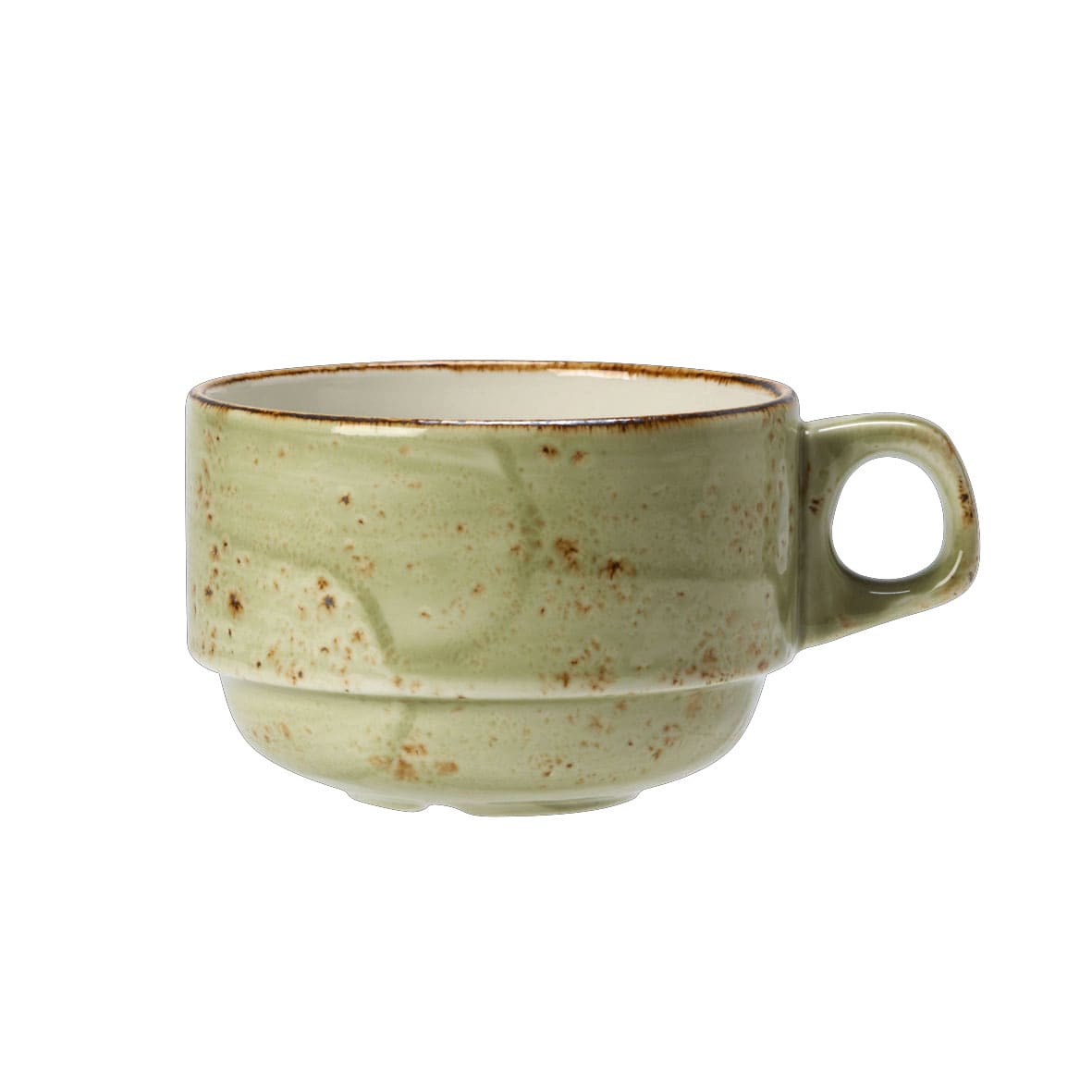 Steelite 11310188 Steelite Performance Craft Green Slimline Stacking Cup L 5.0" W 3.75" H 2.5" (10.0 oz) 36/Case
