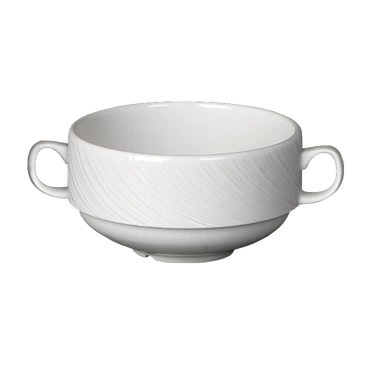 Steelite 9032C735 Steelite Distinction Spyro Handled Soup Cup D 6.0" H 2.25" (10.0 oz) 36/Case