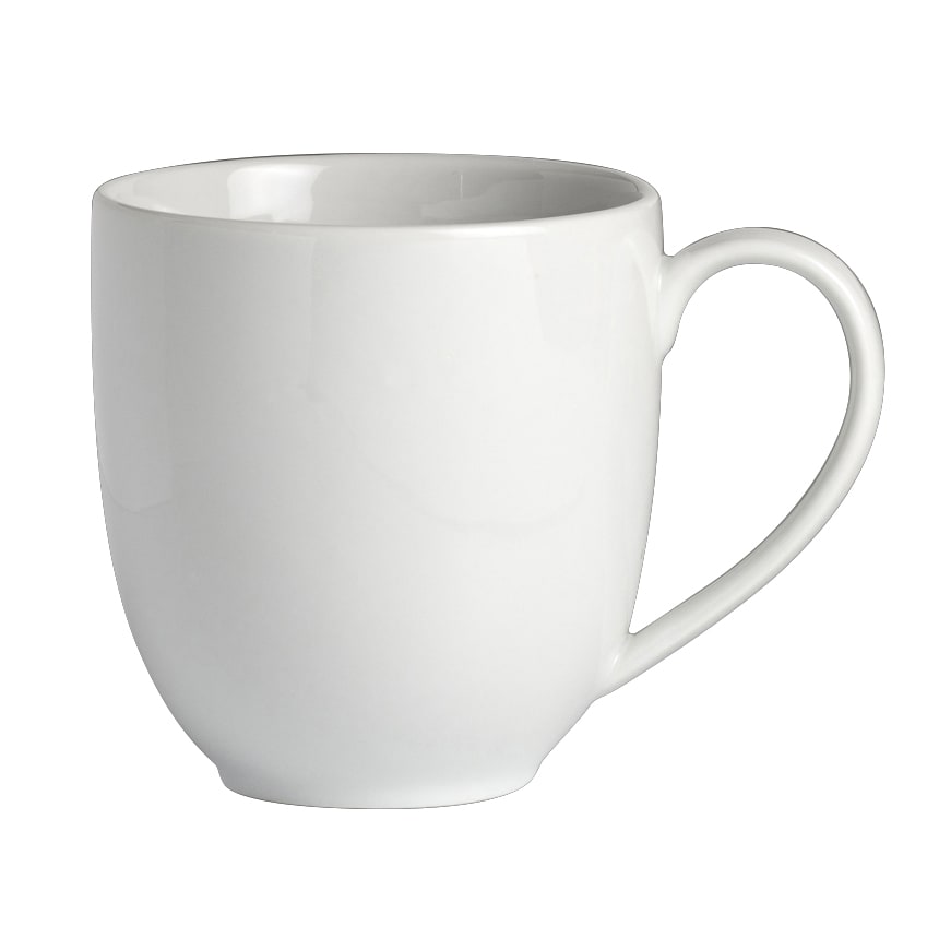 Steelite 6900JH6056 Varick Dinnerware Cafe Porcelain Bistro Coupe Mug L 5.25" H 4.125" (15.5 oz) 12/Case