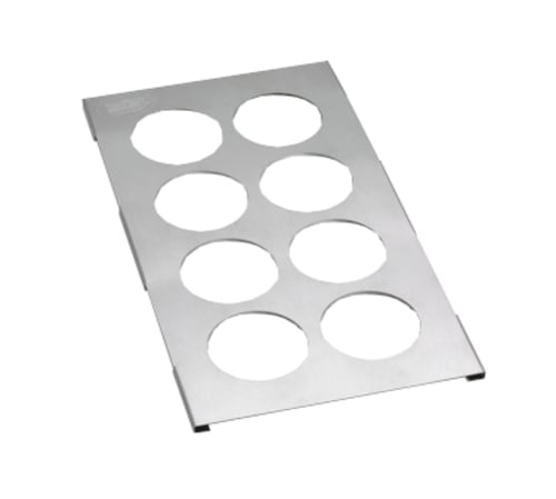 TableCraft T8 Squeeze Bottle Holder Stainless Steel Holds (8) 2.09" Bottles 12.75" x 7" x 0.38"