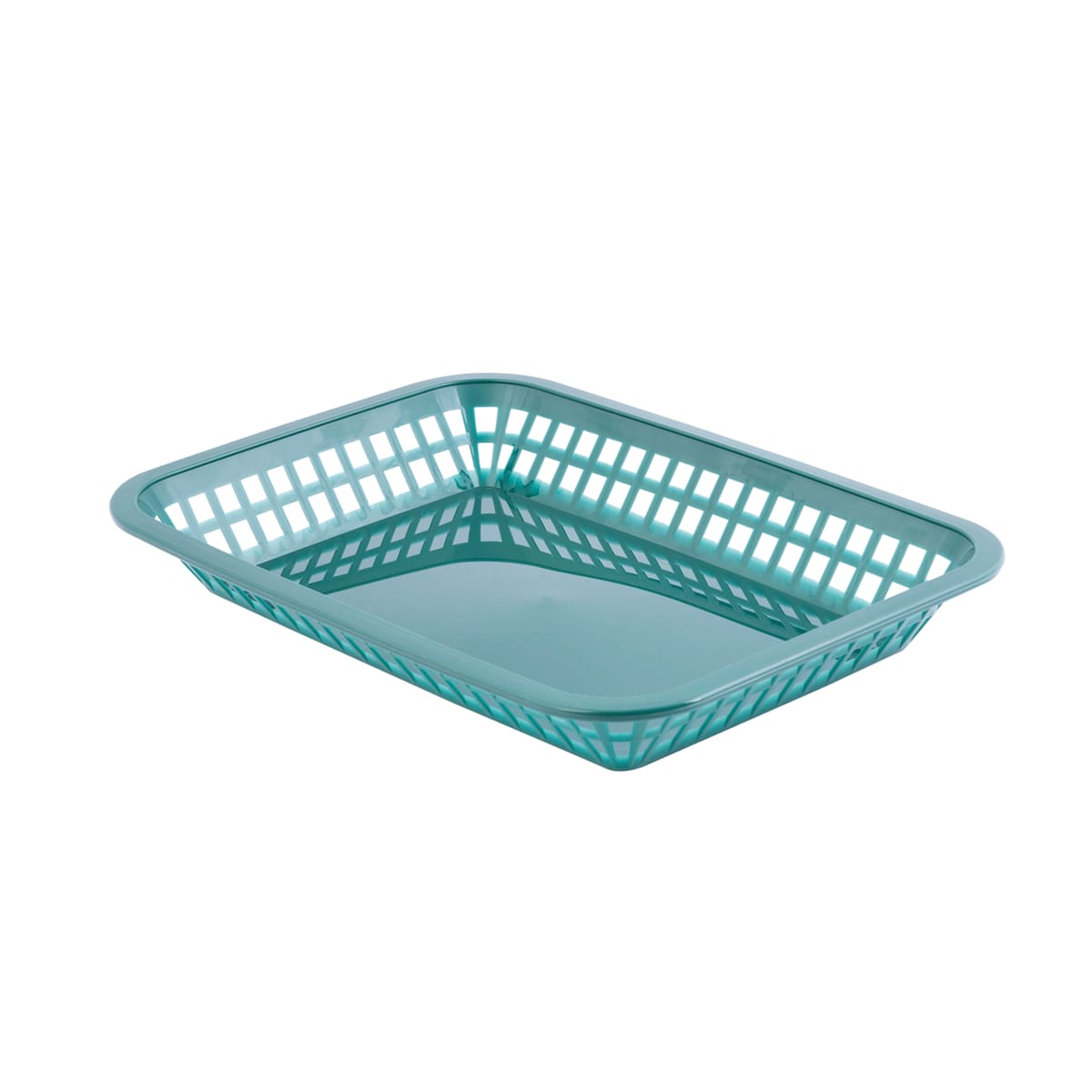 TableCraft 1077FG Rectangular Grande Basket Forest Green Polypropylene 10.75" x 7.75" x 1.50"