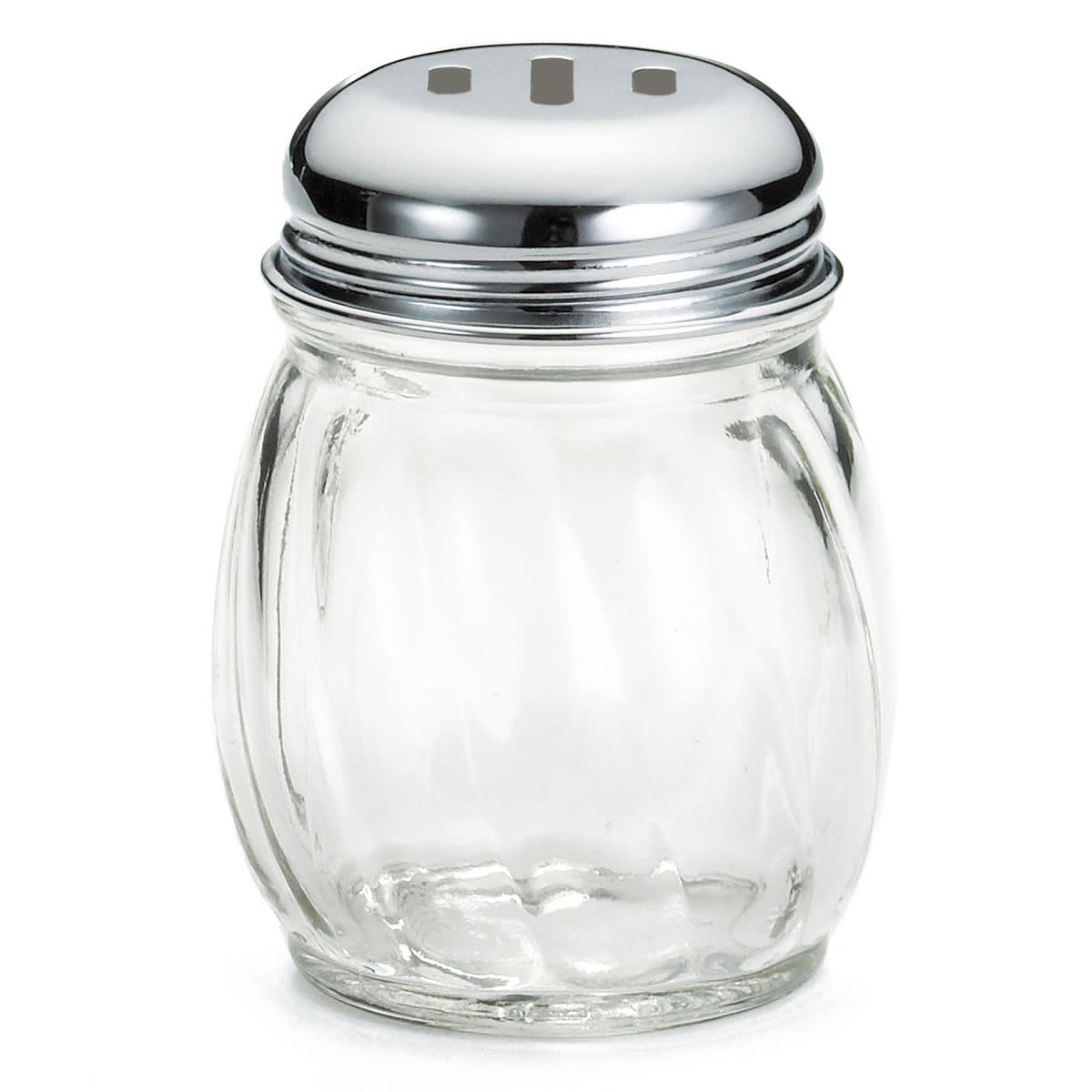 TableCraft 260SL Swirl Cheese Shaker Slotted Chrome Glass  6 Oz