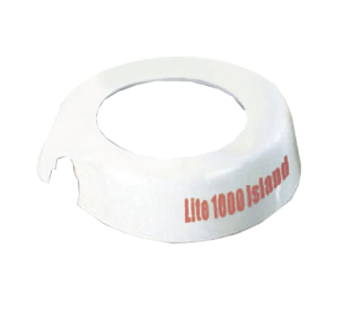 TableCraft CM23 Option Collar Lite 1000 Island White/Maroon Plastic Fits Option Dispensers 3.62" x 3.38" x 0.94"