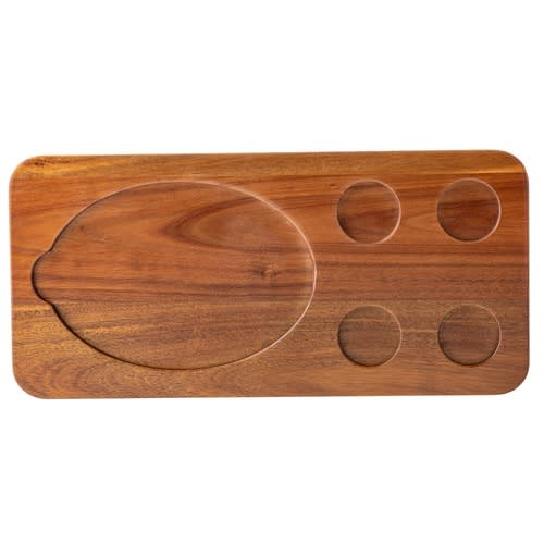TableCraft 10709 Rectangular Fajita Serving Board Wood (Acacia) 18.50" x 8.75" x 0.75"