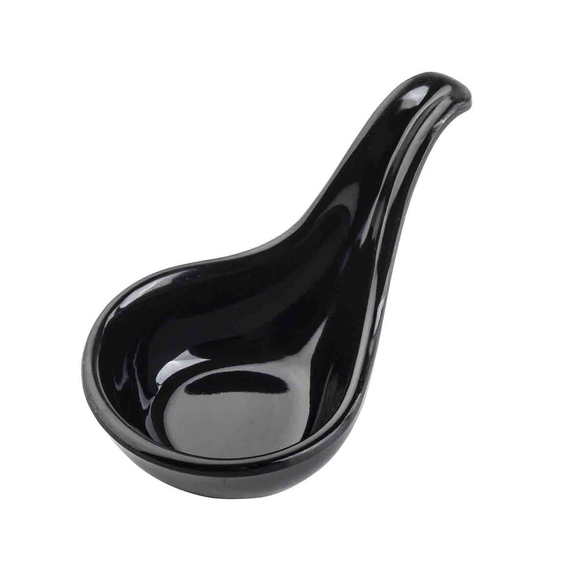 TableCraft 10317BK Mini Spoon Black Melamine  1 Oz