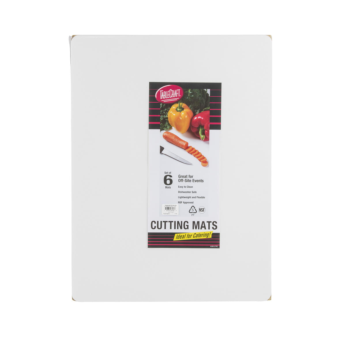 TableCraft FCB1520W Cash & Carry Flexible Cutting Boards White Polypropylene 20" x 15" x 0.06"
