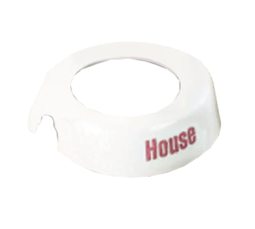 TableCraft CM3 Option Collar House White/Maroon Plastic Fits Option Dispensers 3.62" x 3.38" x 0.94"