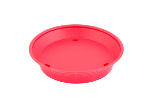 TableCraft 15759R Diner Platter Red Polypropylene 9" x 9" x 1.79"