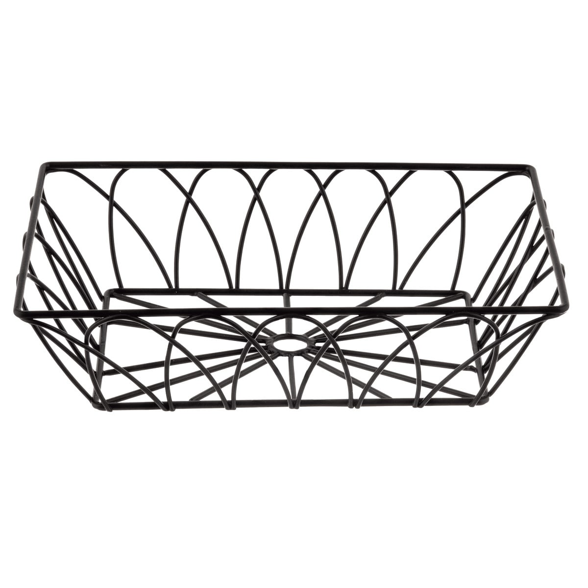 TableCraft 10537 Petal Collection Rectangular Serving Basket Black Powder Coated 9" x 96" x 2.50"