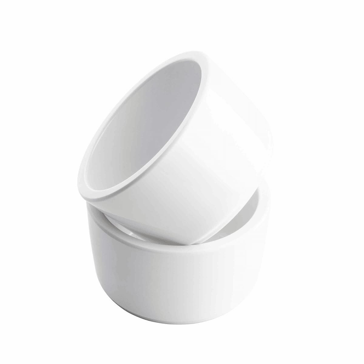 TableCraft 11410 Round Straight Sided Ramekin White Melamine  6 Oz