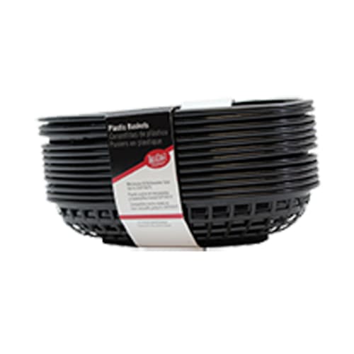 TableCraft C1084BK Cash & Carry Classic Basket Polypropylene Pack of 12 11.75" x 9" x 1.88"