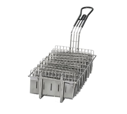 TableCraft 40 Taco Fry Basket Nickel Plated Holds (8) 6" Taco Shells 22.25" x 6.50" x 7.62"