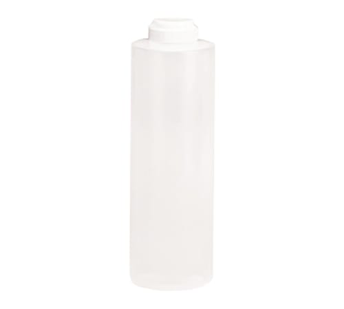 TableCraft 325-1 Squeeze Bottle 24 Clear Polyethylene 1.5" Wide TipTop 2.75" x 2.75" x 9.38"