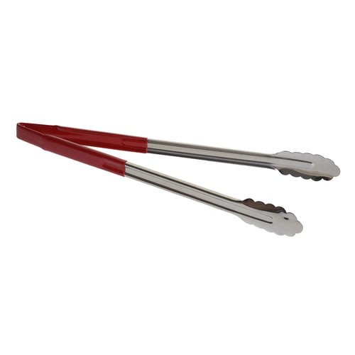 TableCraft 3716REU Tongs Red Stainless Steel 16.25" x 1.50" x 1.25"