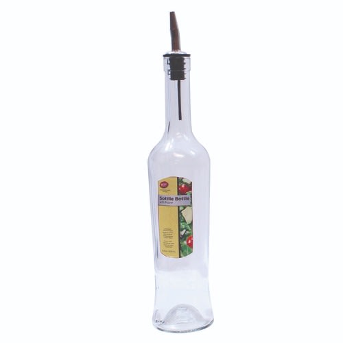 TableCraft H933 Cash & Carry Sottile Oil & Vinegar Bottles Glass (Clear Glass)  17 Oz