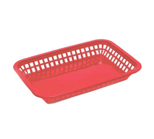 TableCraft 1079R Rectangular Mas Grande Basket Red Polypropylene 11.75" x 8.50" x 1.50"