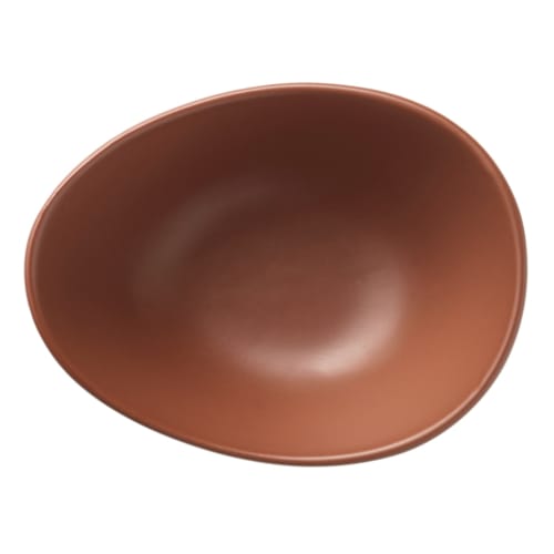 Libbey DRI-5-C Driftstone 3.75 oz. Clay-Color Organic Oval Bowl