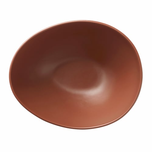 Libbey DRI-6-C Driftstone 38 oz. Clay-Color Organic Oval Bowl