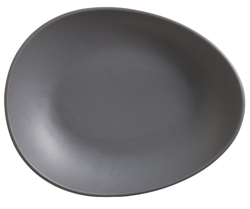 Libbey DRI-7-G Driftstone 10.875" x 8.5" Oval Granite Coupe Plate