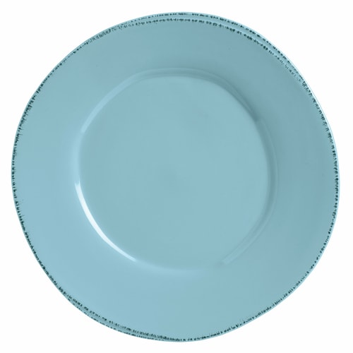 Libbey FH-602H Farmhouse® 9" Round Blue Hen Wide Rim Plate