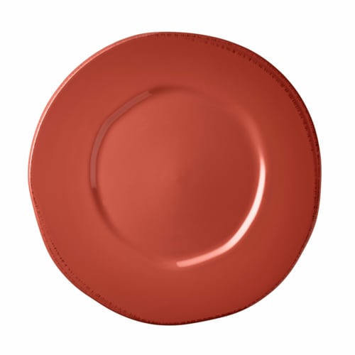 Libbey FH-503R Farmhouse® 10.5" Round Barn Red Wide Rim Plate