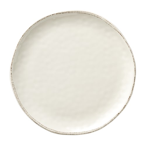Libbey FH-550MEL Farmhouse® 12.5" Round Coupe Cream White Melamine Coupe Platter