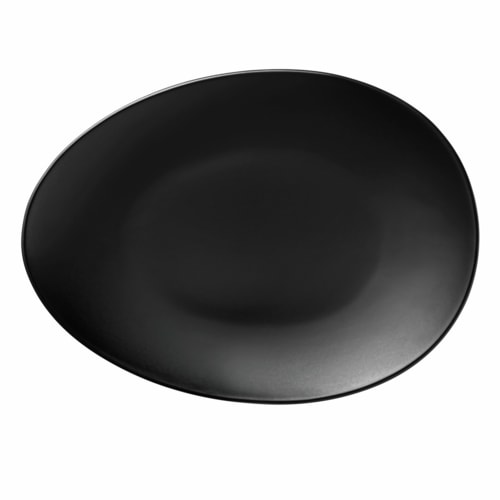 Libbey DRI-8-O Driftstone 13.75" x 10.125" Oval Onyx Coupe Plate