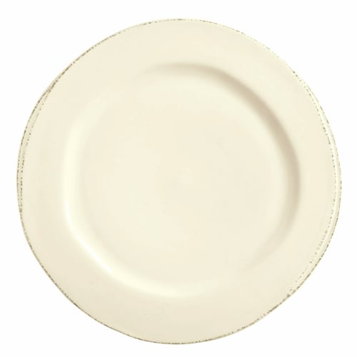 Libbey FH-602 Farmhouse® 9" Round Cream White Wide Rim Plate