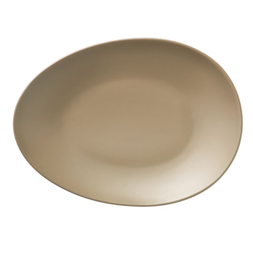 Libbey DRI-8-S Driftstone 13.75" x 10.125" Oval Sand Coupe Plate