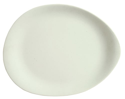 Libbey DRI-15-DME Driftstone 14.125" x 11.25" Oval Wide Rim Platter
