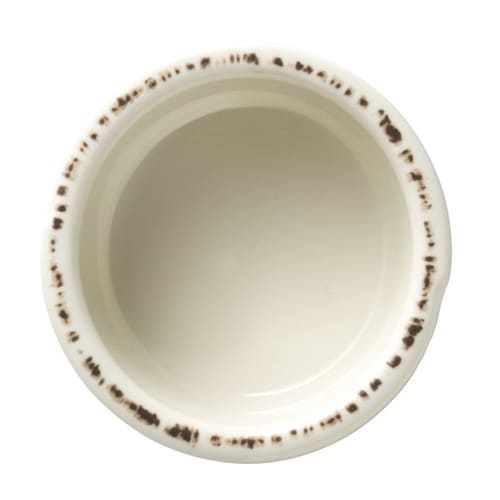 Libbey FH-530MEL 2.5 oz. Farmhouse Ivory White Smooth Melamine Ramekin